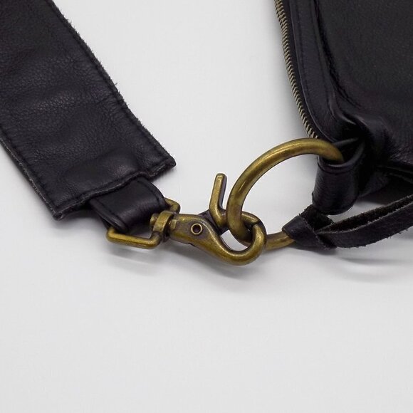 Boho Shoulder Bag Black Leather Studded Guitar Shoulder Strap Not Branded - Picture 7 of 10